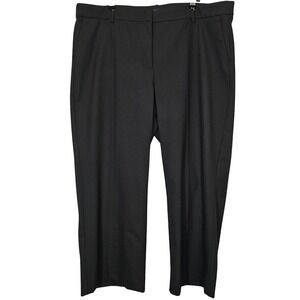 J. Crew Factory Black Wide-Leg Trouser Career‎ Pant Crop Size 18 Inseam 26"